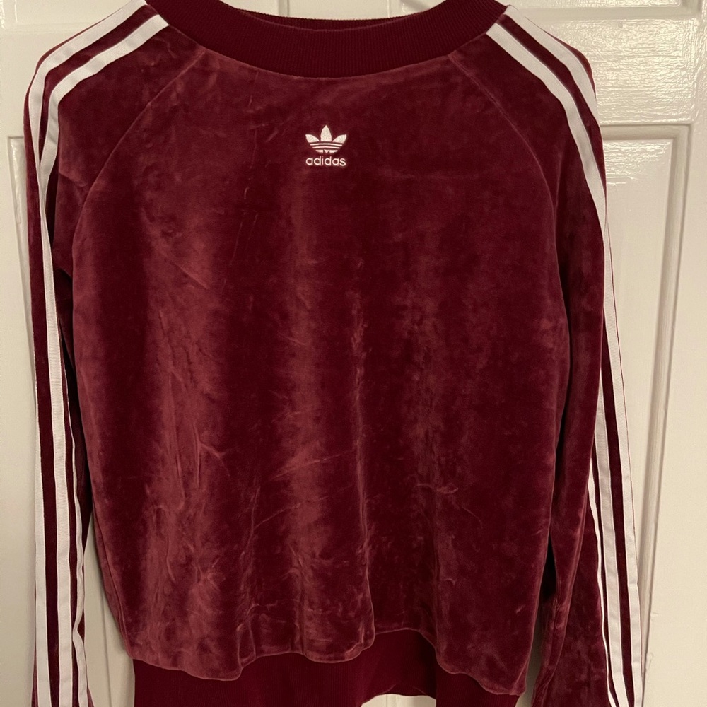 Adidas maroon crew neck, size small